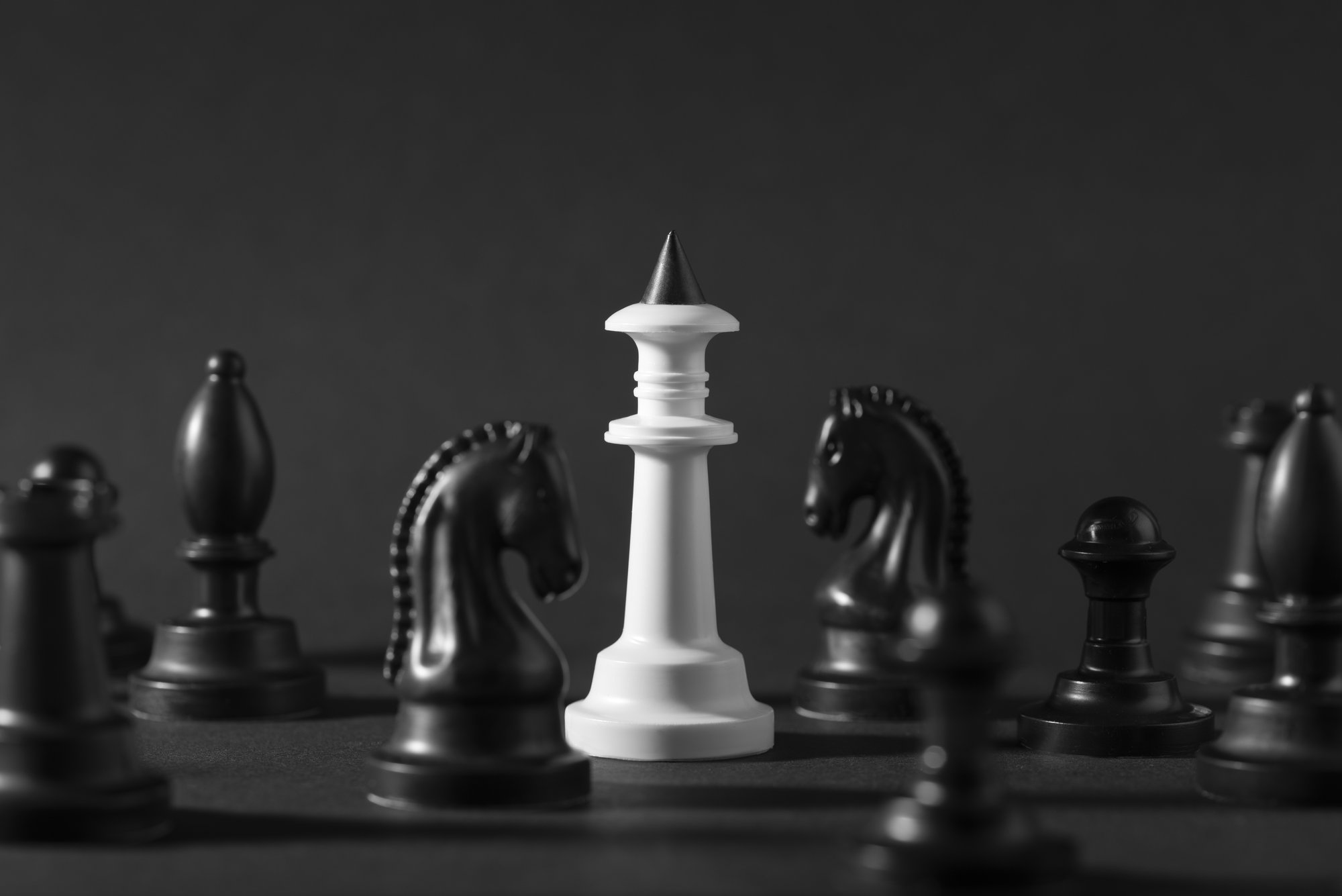 monochrome-pieces-chess-board-game